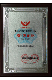 2015年度中國照明工程30強企業(yè)